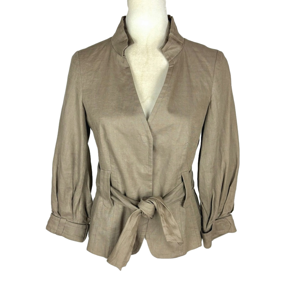 Zara tan belted blazer